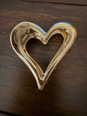 Gold Heart Clip-On Hair Piece